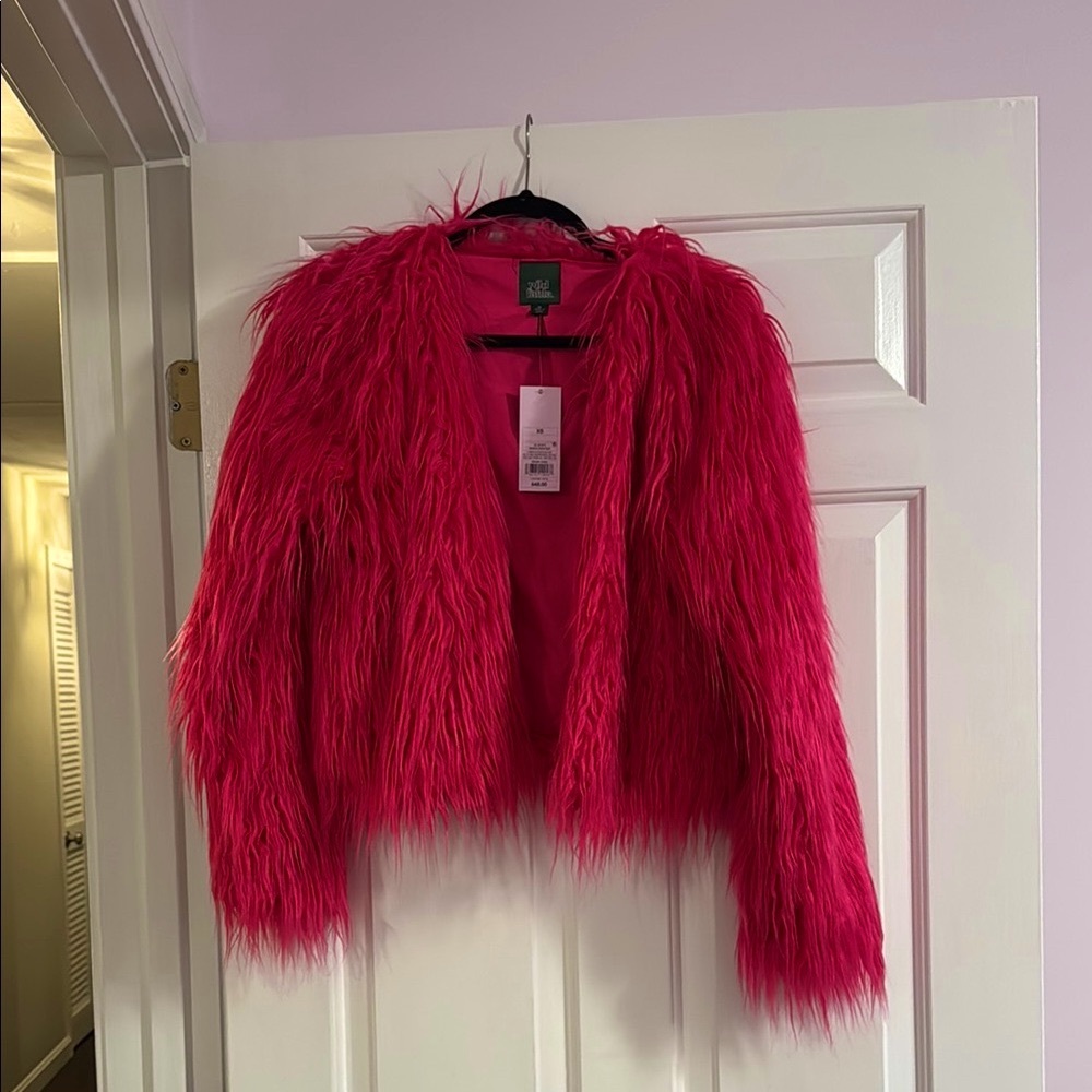 Wild Fable Hot Pink Faux Fur Jacket